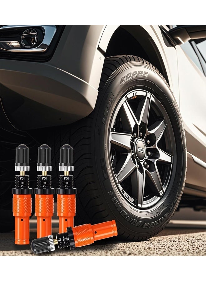 Beauenty Adjustable Auto-Stop Tire Deflator Valve Kit(10-30 PSI),Screw-on Tyre Air Down Tool with Storage Pouch & Valve Cap,for Jeep, Truck, Motorcycle and ATV Vehicles（4Pack） - Image 4